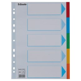 Przekładki karton A4 5 kart ESSELTE 100191 kolorowe z kartą opisową